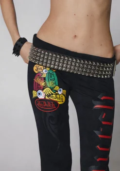 Dolls Kill x Von Dutch Bottoms|Pants*Flared Lounge Pants