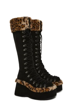Current Mood Boots|Platforms*Flash On Leopard Boots