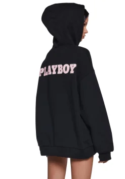 Playboy by Dolls Kill Outerwear|Sweatshirts & Hoodies*Flirt More Zip-Up Hoodie