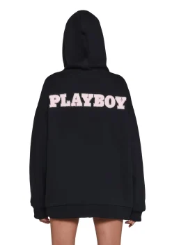 Playboy by Dolls Kill Outerwear|Sweatshirts & Hoodies*Flirt More Zip-Up Hoodie