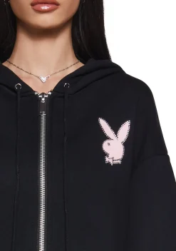 Playboy by Dolls Kill Outerwear|Sweatshirts & Hoodies*Flirt More Zip-Up Hoodie