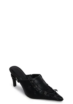 Generation Kiss Heels*Flirty Advice Lace-Up Mules