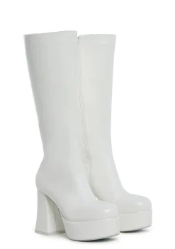 Sugar Thrillz Boots*Flirty Flair Go Go Boots - White