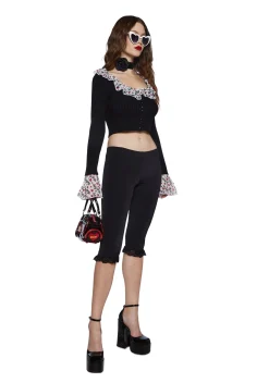 Dolls Kill x Betty Boop Tops*Flirty Frills Knit Cardigan