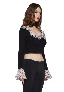 Dolls Kill x Betty Boop Tops*Flirty Frills Knit Cardigan