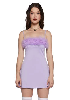 Sugar Thrillz Dresses*Flirty N' Thriving Marabou Dress