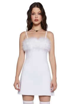 Sugar Thrillz Dresses*Flirty N' Thriving Marabou Dress