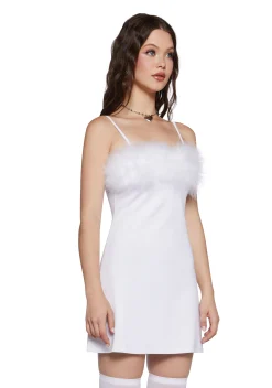 Sugar Thrillz Dresses*Flirty N' Thriving Marabou Dress