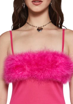 Sugar Thrillz Dresses*Flirty N' Thriving Marabou Dress
