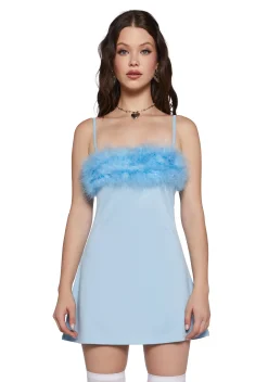 Sugar Thrillz Dresses*Flirty N' Thriving Marabou Dress