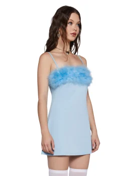 Sugar Thrillz Dresses*Flirty N' Thriving Marabou Dress