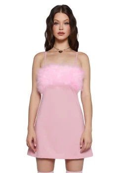 Sugar Thrillz Dresses*Flirty N' Thriving Marabou Dress