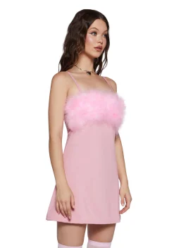 Sugar Thrillz Dresses*Flirty N' Thriving Marabou Dress