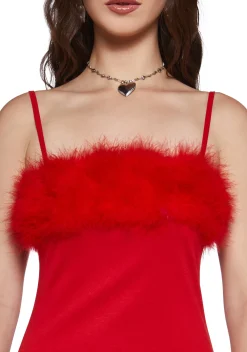 Sugar Thrillz Dresses*Flirty N' Thriving Marabou Dress