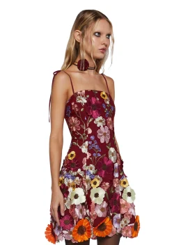 Sugar Thrillz Dresses|Mini Dresses*Floral Dreams Mini Dress - Burgundy