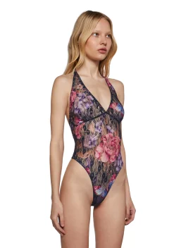 Current Mood Tops*Floral Imagination Lace Bodysuit