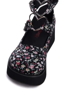 Demonia Platforms|Mary Janes*Flower Child Platform Mary Janes