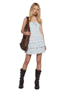 x_Sky to Moon Dresses*Flower Crush Strapless Dress