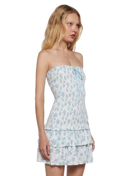 x_Sky to Moon Dresses*Flower Crush Strapless Dress