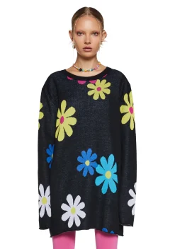 dELiA*s by Dolls Kill Tops|Plus*Flower Power Intarsia Sweater