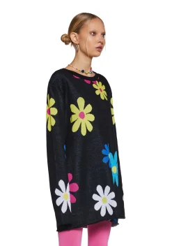 dELiA*s by Dolls Kill Tops|Plus*Flower Power Intarsia Sweater