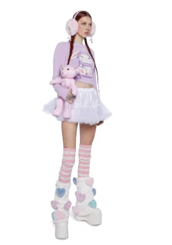 Sugar Thrillz Tops*Fluffy Footprints Knit Sweater