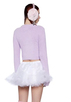 Sugar Thrillz Tops*Fluffy Footprints Knit Sweater