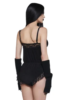 Widow Lingerie|Plus*For Sure Embroidered Teddy