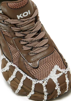 Koi Footwear Platforms|Sneakers*Forest Lines Mega Chunky Trainers - Khaki