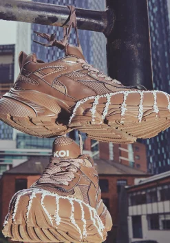 Koi Footwear Platforms|Sneakers*Forest Lines Mega Chunky Trainers - Khaki