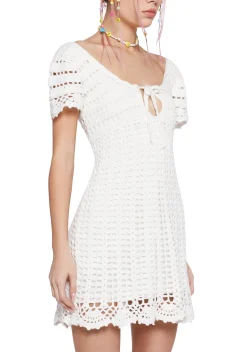 dELiA*s by Dolls Kill Dresses*Found My Happy Crochet Dress - White