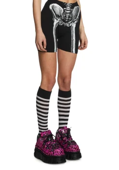 Trickz N' Treatz Bottoms|Shorts*Freaky Frakture Skeleton Shorts