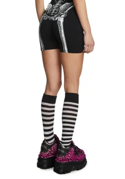 Trickz N' Treatz Bottoms|Shorts*Freaky Frakture Skeleton Shorts