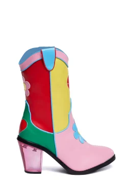 BOY dELiA*s by Dolls Kill Boots|Cowboy Boots*Free Luv Nation Colorblock Cowboy Boots
