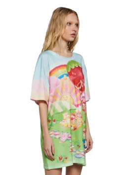Dolls Kill | Care Bears x Strawberry Shortcake Tops|Plus*Friendship Outing Oversized Graphic Tee
