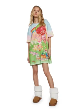 Dolls Kill | Care Bears x Strawberry Shortcake Tops|Plus*Friendship Outing Oversized Graphic Tee