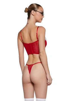 Sugar Thrillz Lingerie|Plus*Frosty Bite Lingerie Set - Red