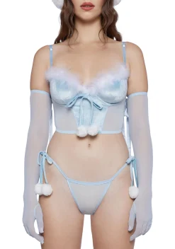 Sugar Thrillz Lingerie*Frosty Bite Lingerie Set - Blue