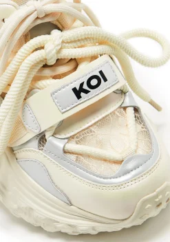 Koi Footwear Platforms|Sneakers*Frozen Shores Mega Chunky Trainers - Vanilla