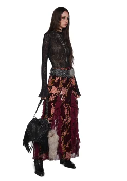 Current Mood Tops|Plus*Frozen Wanderlust Lace Bodysuit - Black
