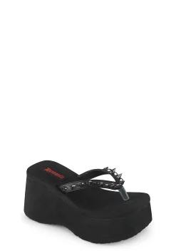 Demonia Sandals*Funn-35 Platform Thong Sandals
