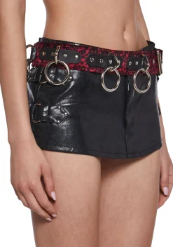 Funk Plus Belts & Harnesses*Fuzzy Leopard Ring Belt