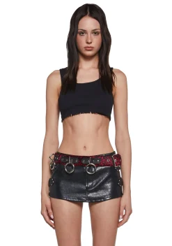 Funk Plus Belts & Harnesses*Fuzzy Leopard Ring Belt
