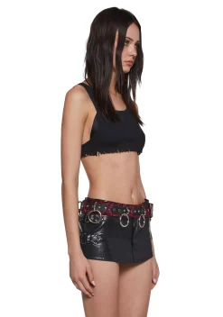 Funk Plus Belts & Harnesses*Fuzzy Leopard Ring Belt