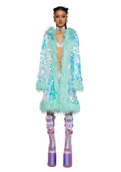 Club Exx Outerwear*Galactic Glamgasm Sequin Coat