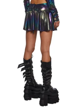 Club Exx Bottoms|Skirts*Galaxy Gathered Mini Skirt