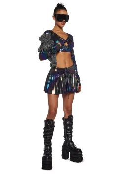 Club Exx Bottoms|Skirts*Galaxy Gathered Mini Skirt