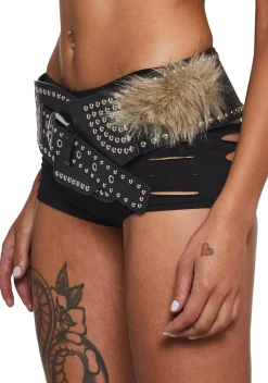 Club Exx Belts & Harnesses*Gambling Desert Studded Belt - Black