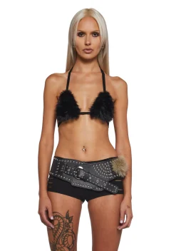 Club Exx Belts & Harnesses*Gambling Desert Studded Belt - Black