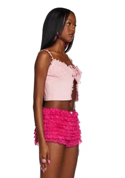 Sugar Thrillz Tops*Game Of Lust Crop Top - Pink